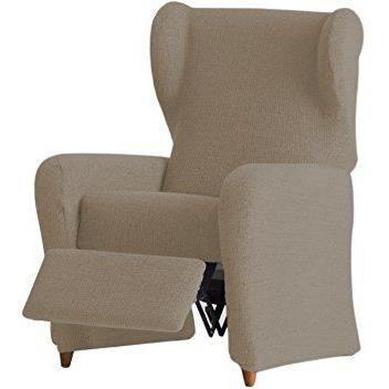 Eysa Bi-élastique relax housse de fauteuil Chenille/Acrylique/Polyester/Coton/Elastomère Beige 37 x 9 x 29 cm -