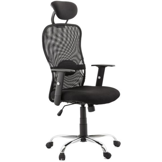 Fauteuil de bureau SOYOUZ en tissu noir