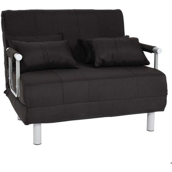 Fauteuil de couchage canape lit lit d appoint relaxation surface de couchage 97x186 cm tissu noir 04_0006262