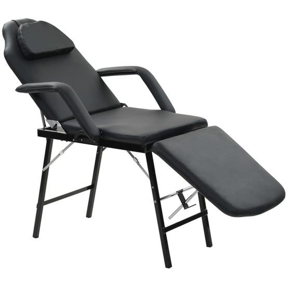 Fauteuil de massage pour traitement facial Simili-cuir Noir