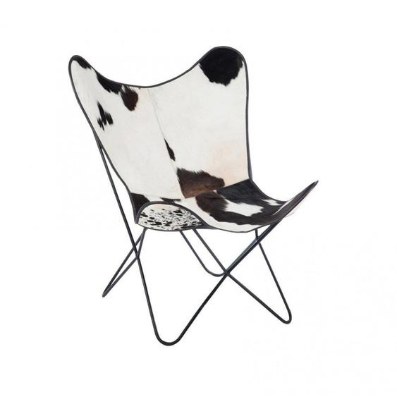 Fauteuil en cuir LOULOU / Peau de vache