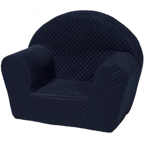 Fauteuil piqué pour enfant bleu marine - Velinda - 242034b - Confortable et léger