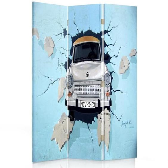 Feeby Décoration Paravent dintérieur sur toile, 3 parties une face, Voiture Trabant 110x150 cm