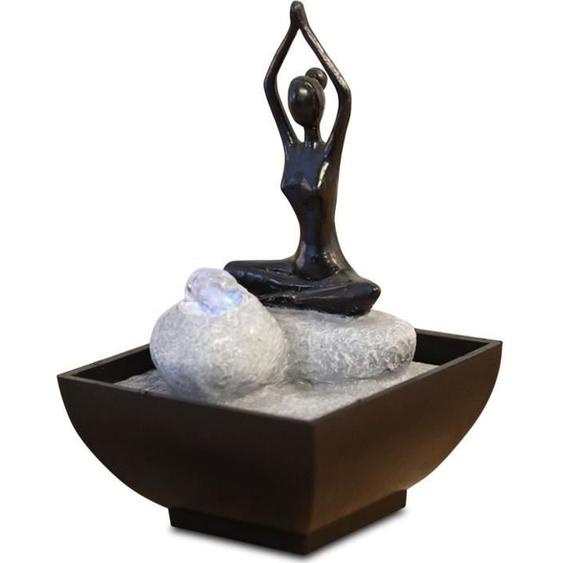 Fontaine LED dintérieur Yoga 2 - Noir - ZEN LIGHT - Originalité - Style moderne - Pompe à débit réduit