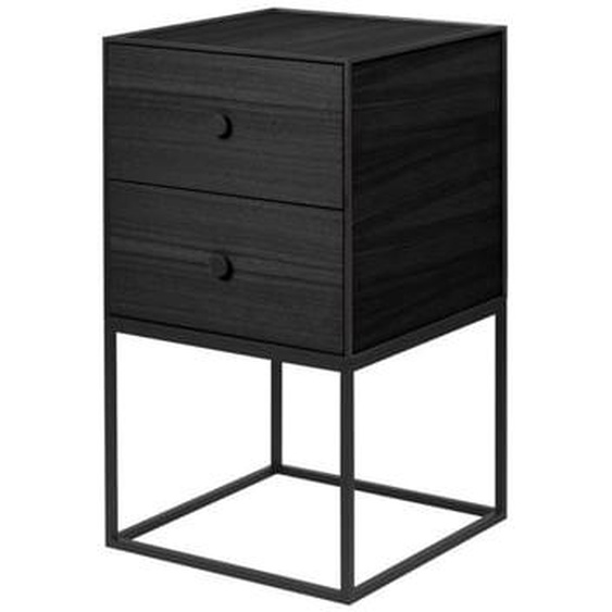 Frame Sideboard - 35 x 35 cm - avec deux tiroirs - frêne noir