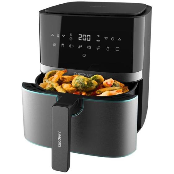 Cecotec - Friteuse sans Huile 5,5 l Cecofry Full InoxBlack Pro 5500. 1600 w, Diététique, Numérique avec Finitions en Acier inoxydable, 5,5 l de