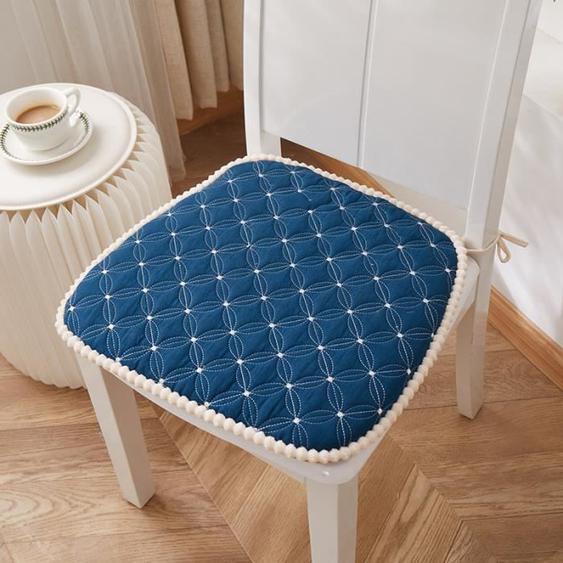 Galette De Chaise 45x43 Lot De 4, Coussins De SièGe De Chaise De Salle à Manger AntidéRapant, Coussins De Chaise DIntéRieur, Bleu