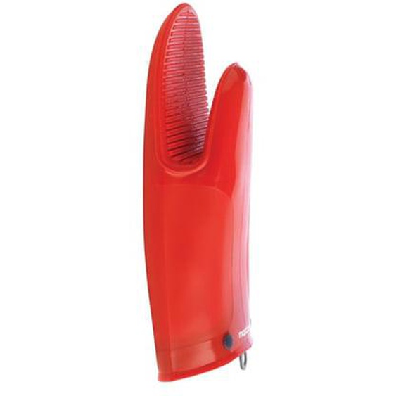 Gant de cuisine Orka silicone et coton rouge