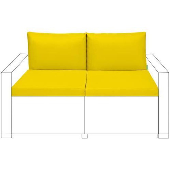 Gardenista Coussin de canapé dextérieur, coussin siege résistant à leau pour meubles en rotin Keter Allibert California 4pc,Jaune