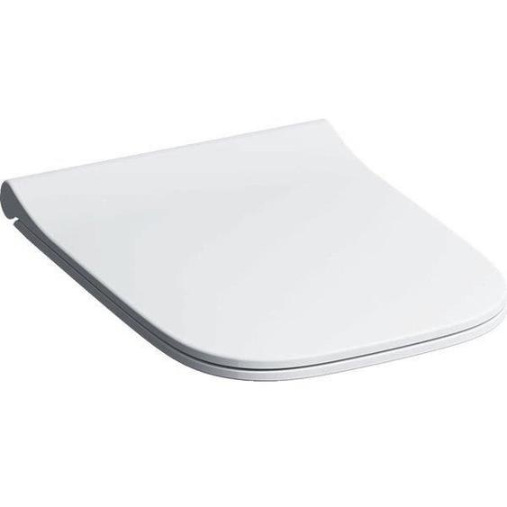 Geberit Smyle Abattant WC carré avec softclose topfix sandwich form blanc 500240011