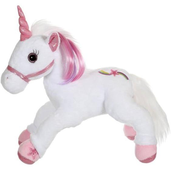 Gipsy Toys - Lica Bella Féerique Et Lumineuse - Peluche Licorne Interactive - 35 Cm - Blanc - Rose Rose