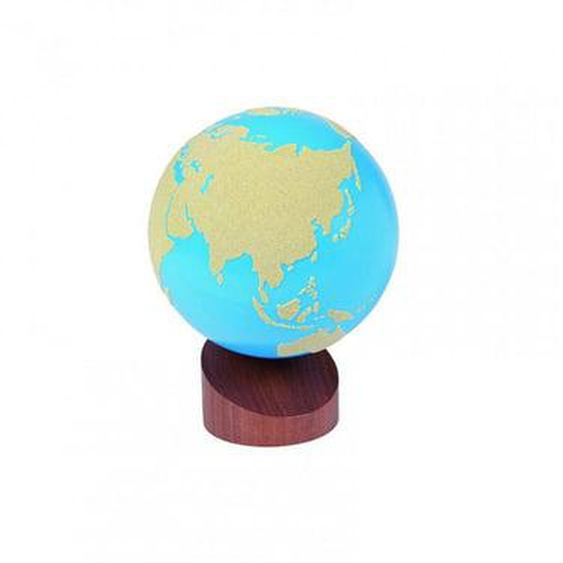 Globe de terre et deau : papier de verre - jeu Montessori