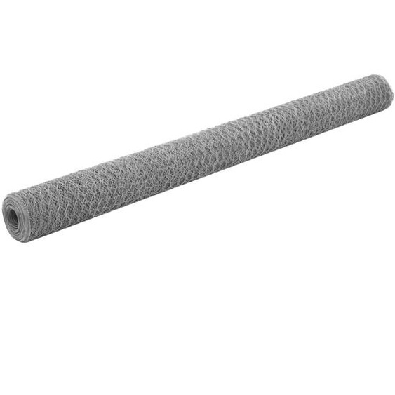 Grillage pour volière Acier galvanisé 25x1,5 m Argenté