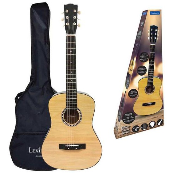 Guitare Acoustique En Bois - 91 Cm Avec Housse De Transport Beige