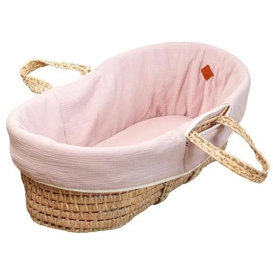 Habillage De Couffin En Gaze De Coton Jeanne Rose Rose