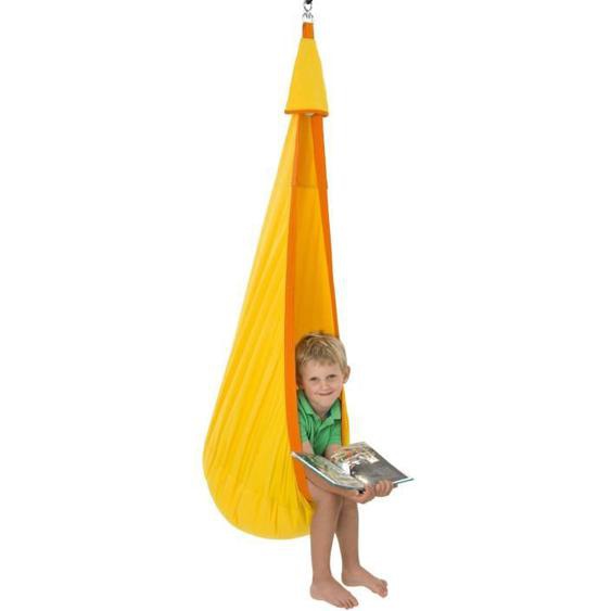 Hamac pour enfants en coton bio jaune - 7c Juhu sunflower - Taille standard 70 x 70 cm - max 80 kg