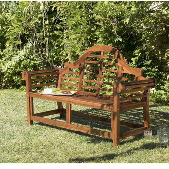 HANNA - Banc de jardin Sumatra en bois teck huilé