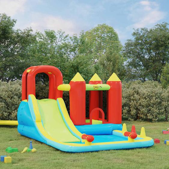 Happy Hop Château gonflable avec toboggan et piscine 298x400x221 cm