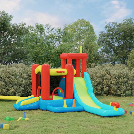 Happy Hop Château gonflable avec toboggan et piscine 330x441x233 cm