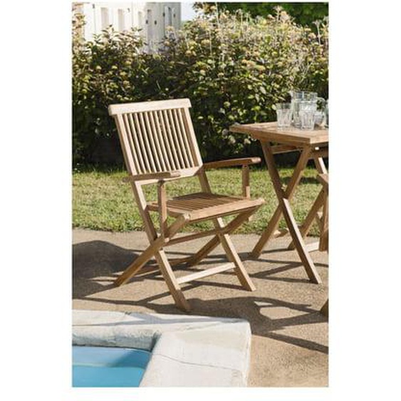 HARRIS - Ensemble de 2 fauteuils de jardin Java en bois Teck