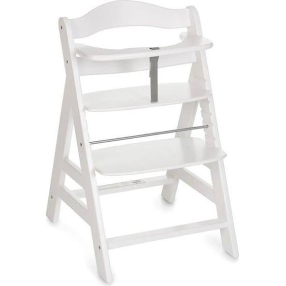 Hauck - Chaise Haute En Bois Pour Bébé Évolutive Alpha + / White Blanc