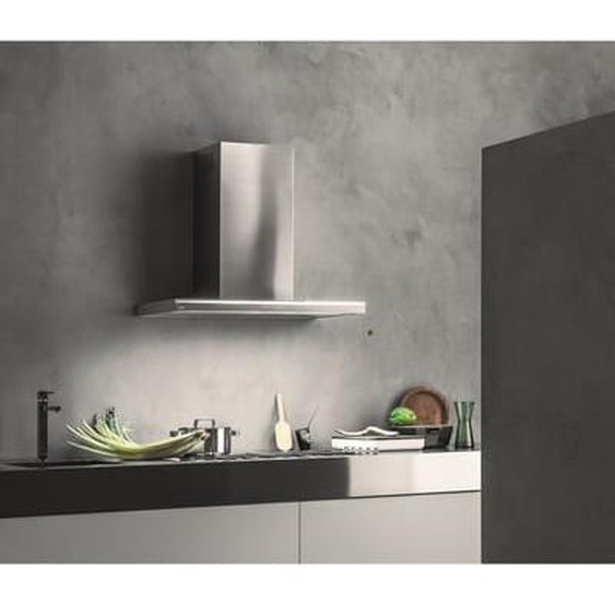 Hotte décorative murale LUMINA 1430 MURAL 90 INOX/VERRE Gris