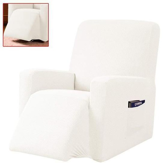 Housse de Canapé, 1 Pièce Housse de Fauteuil Relax Extensible Fauteuil Relax Protecteur-Couleur Crème