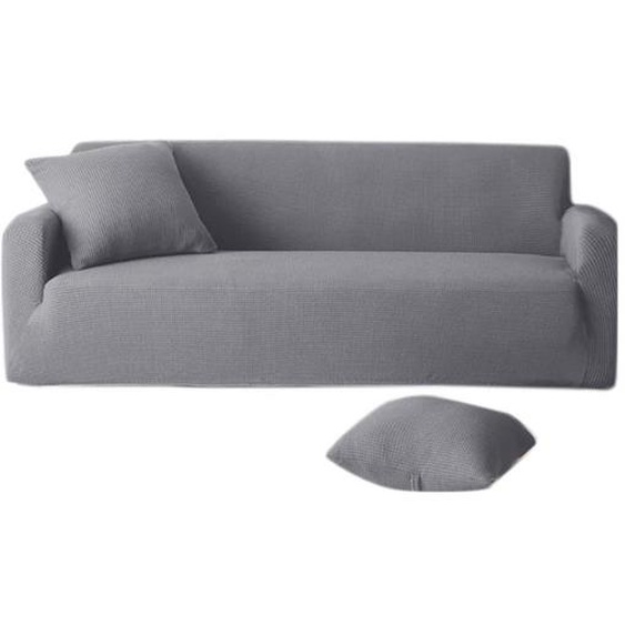 Housse de Canapé éPaissie Grise Housse de Canapé en Tissu éLastique Tout Compris Accoudoir Coussin de Canapé Simple et Universel