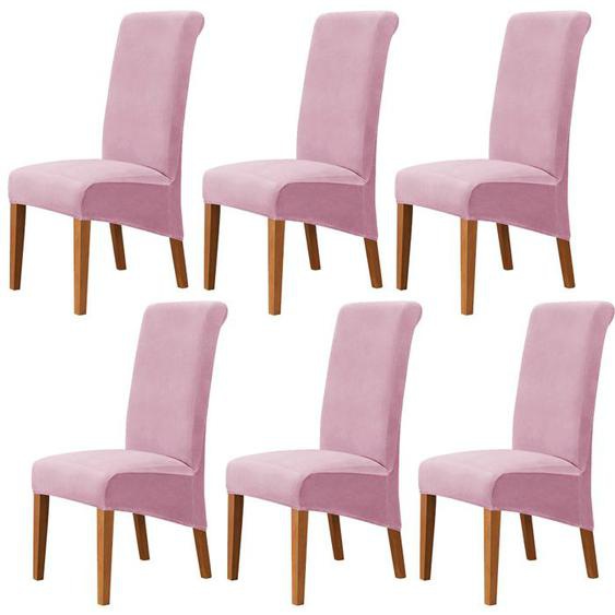 Housse de Chaise XL Salle à Manger 6 pieces Extensible Couverture de Chaises Dossier Haut Amovible et Lavable Housses de Chaises,M