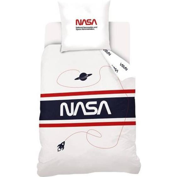 Housse De Couette Nasa - Enfant-ado - Blanc - 100% Coton Blanc