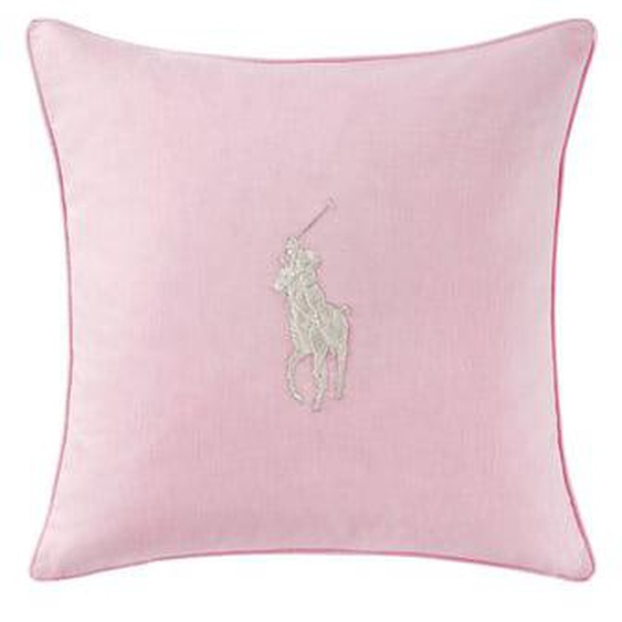 Housse de coussin en coton rose, Oxford