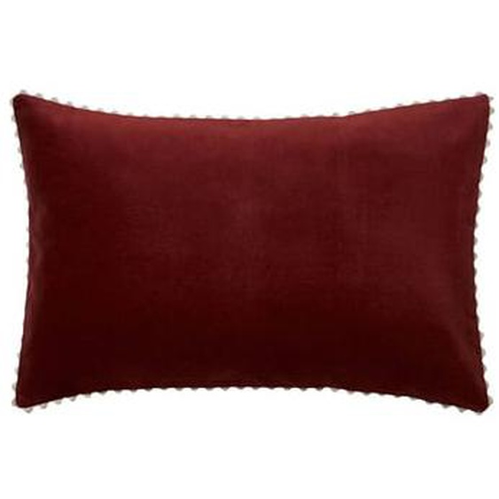 Housse de coussin unie en velour de coton, VELIN