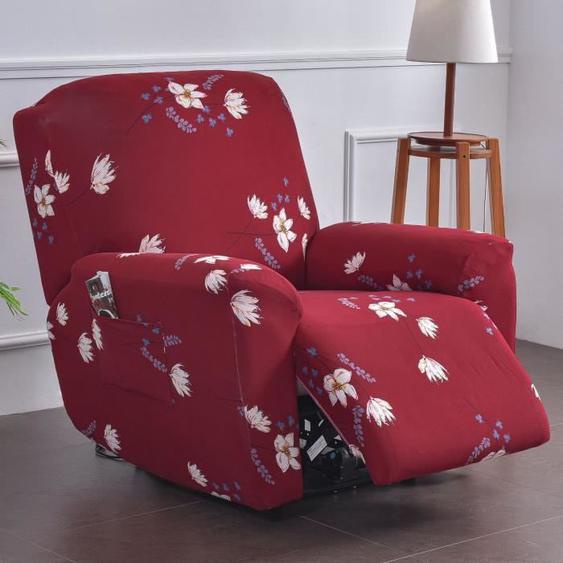 Housse de Fauteuil Relax Extensible 1 Place, Housse de Fauteuil Relax Inclinable Electrique, Couverture de Chaise, style8