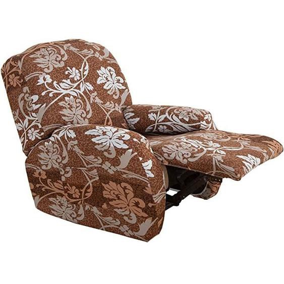 Housse De Fauteuil Relax Extensible,WOVTE Imprimé Housse Fauteuil Relax 4 Pièces Fauteuil Relax Housse Extensible - 23