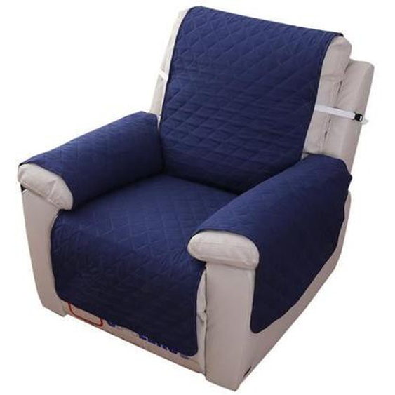 Housse de Fauteuil Relax, Matelassé Inclinable Couvre Fauteuil Relax 1 Place Housses de Protege Fauteuil Inclinable,Bleu