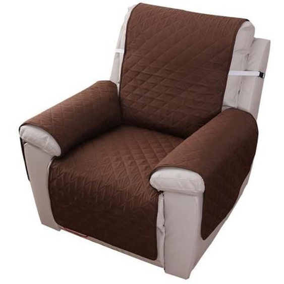 Housse de Fauteuil Relax, Matelassé Inclinable Couvre Fauteuil Relax 1 Place Housses de Protege Fauteuil Inclinable,cafe