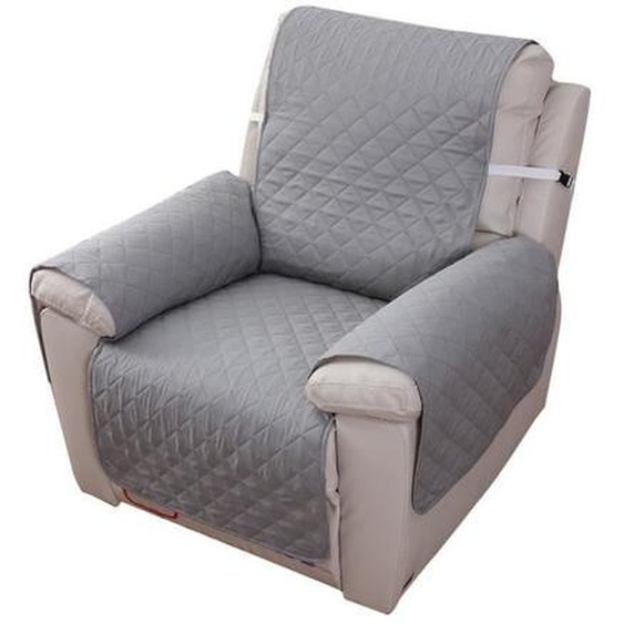 Housse de Fauteuil Relax, Matelassé Inclinable Couvre Fauteuil Relax 1 Place Housses de Protege Fauteuil Inclinable,Gris