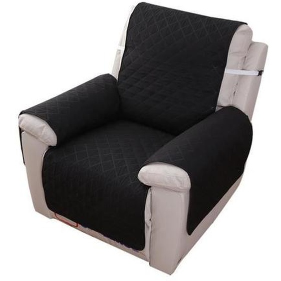 Housse de Fauteuil Relax, Matelassé Inclinable Couvre Fauteuil Relax 1 Place Housses de Protege Fauteuil Inclinable,Noir