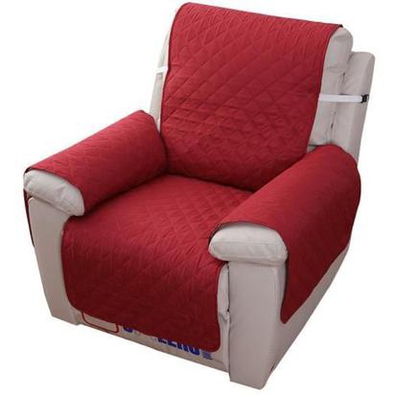 Housse de Fauteuil Relax, Matelassé Inclinable Couvre Fauteuil Relax 1 Place Housses de Protege Fauteuil Inclinable,Rouge