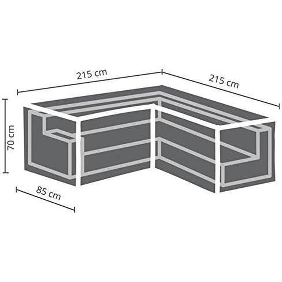 Housse de Protection pour Salon en Forme de L - Perel Garden - OCLSL215 - Noir - Respectueux de lenvironnement