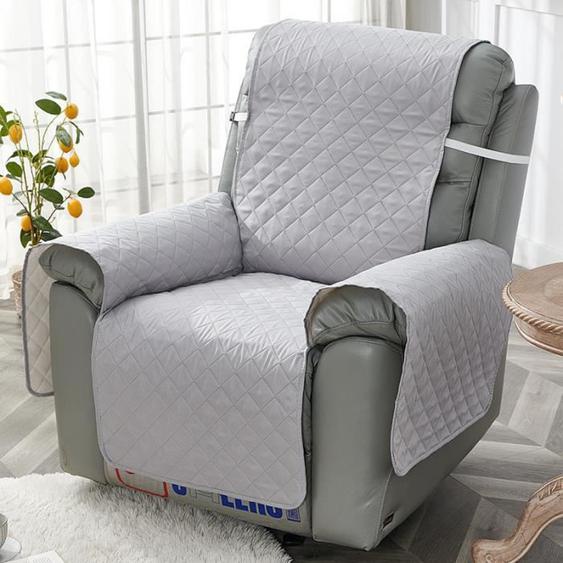 Housse Fauteuil Relax Matelassé,Couvre Fauteuil Relax Antidérapant,Couverture Protecteur Canapé 1 Place Doux et Confortable,Gris