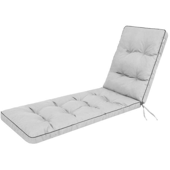 Hugo Coussin dExtérieur Gris pour Chaise Longue, Entretien Simple, Conçu pour Confort et Durabilité en Jardin - Dimension 201x55