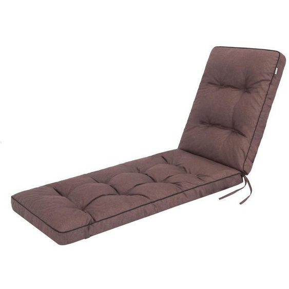 Hugo Coussin Marron pour Chaise Longue de Jardin 201x55 cm, Confort, Installation Rapide et Maintien Sécurisé pour Extérieur