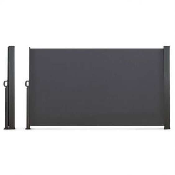 Idmarket - Paravent extérieur rétractable 160 x 500 cm gris anthracite store latéral