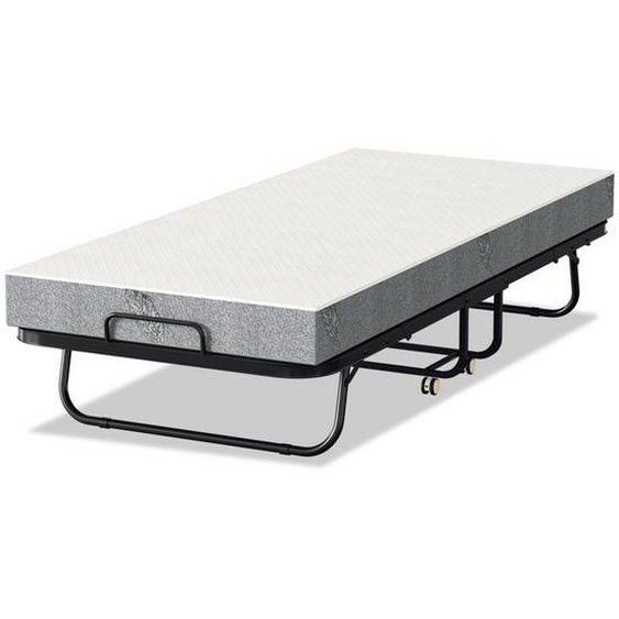 Ikodm Lit Pliant lit dappoint invité avec 4 Roulettes Universelles + Matelas 90x200cmLIT PLIANT