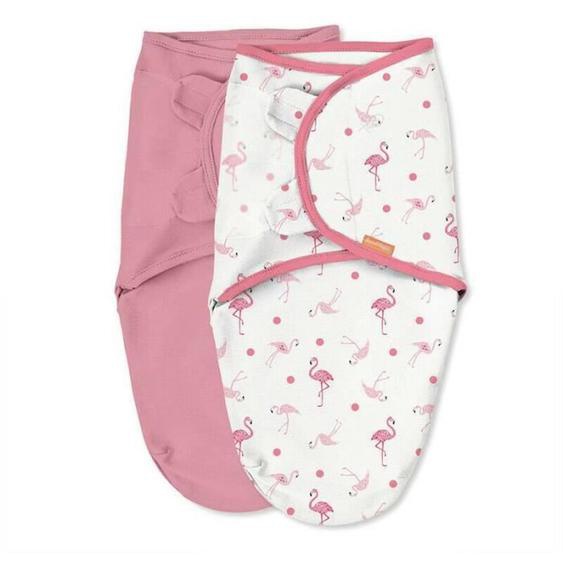 Ingenuity Original Swaddle, Gigoteuse Demmaillotage, 0-3 Mois, Sécurité Et Chaleur Pour Bébé, Flamingo Fiesta Rose, Lot De 2 Rose