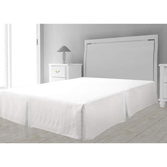 Intemporel Cache Sommier Microfibre, Polyester, Blanc, 140x190 Cm