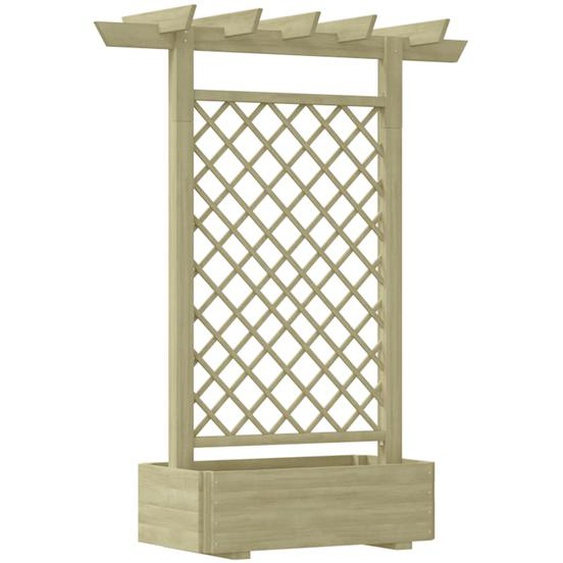 Jardinière pergola 162 x 56 x 204 cm Bois