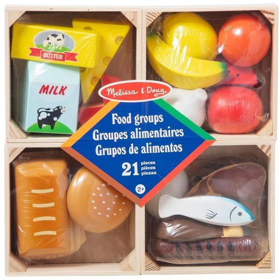 Jeu De Nourriture En Bois - Melissa & Doug - Groupes Alimentaires - Mixte - A Partir De 3 Ans Beige