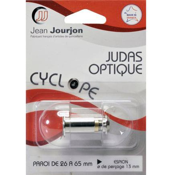 Judas optique Cyclope Espion de porte dentrée de 26 à 65 mm chromé Ø13